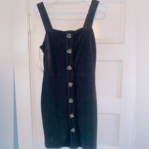 Mid length black dress, medium
